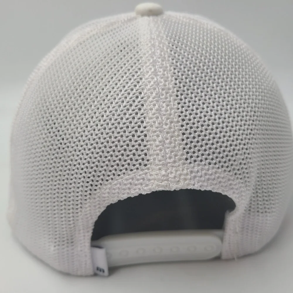 Travis Mathew Hat Snapback Trucker Mesh White Blue California Golf Palm Tree Men